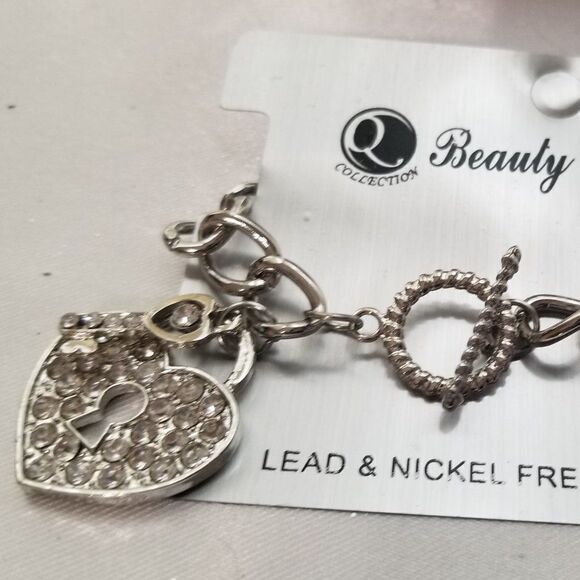BEAUTY COLLECTION Heart  Silver Bracelet - Picture 2 of 3